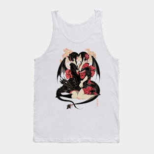 Two Geishas Kissing Graphic T-Shirt 14 Tank Top